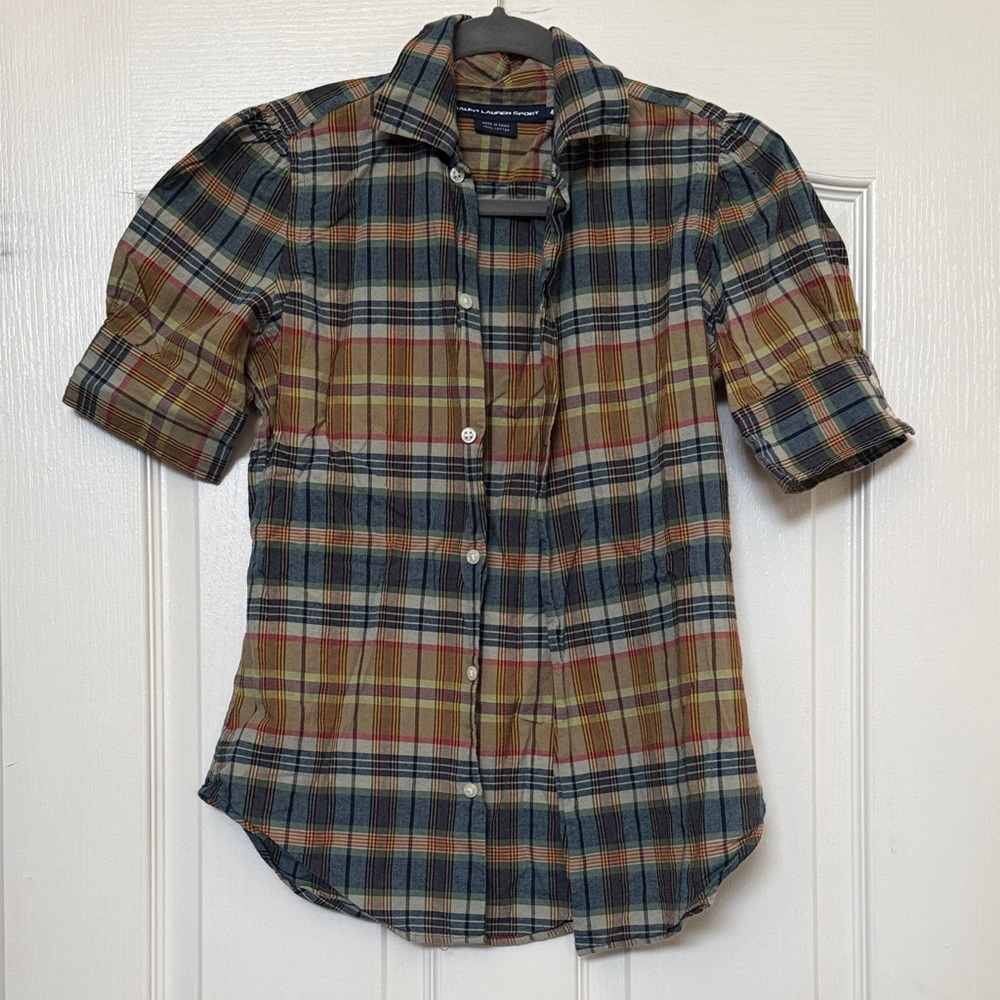 Ralph Lauren Plaid Button-Down Shirt - Blue, Green, Brown